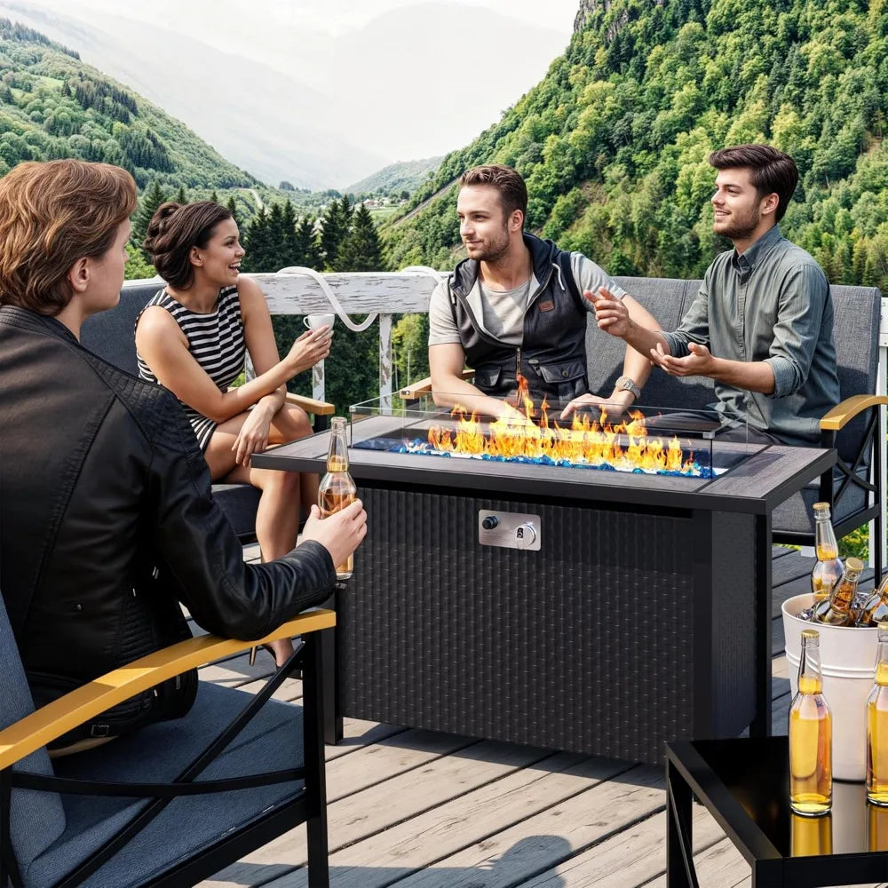Meilocar Propane Fire Table 50000 BTU Fire Pit 3 In 1
