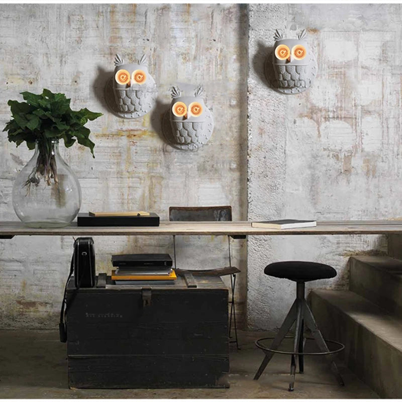 Nordic Wall Lamp Postmodern Resin Owl Wall Lamps For Living Room Bedroom Home Art Decor E27 Bedside Wall Light Bathroom Fixtures