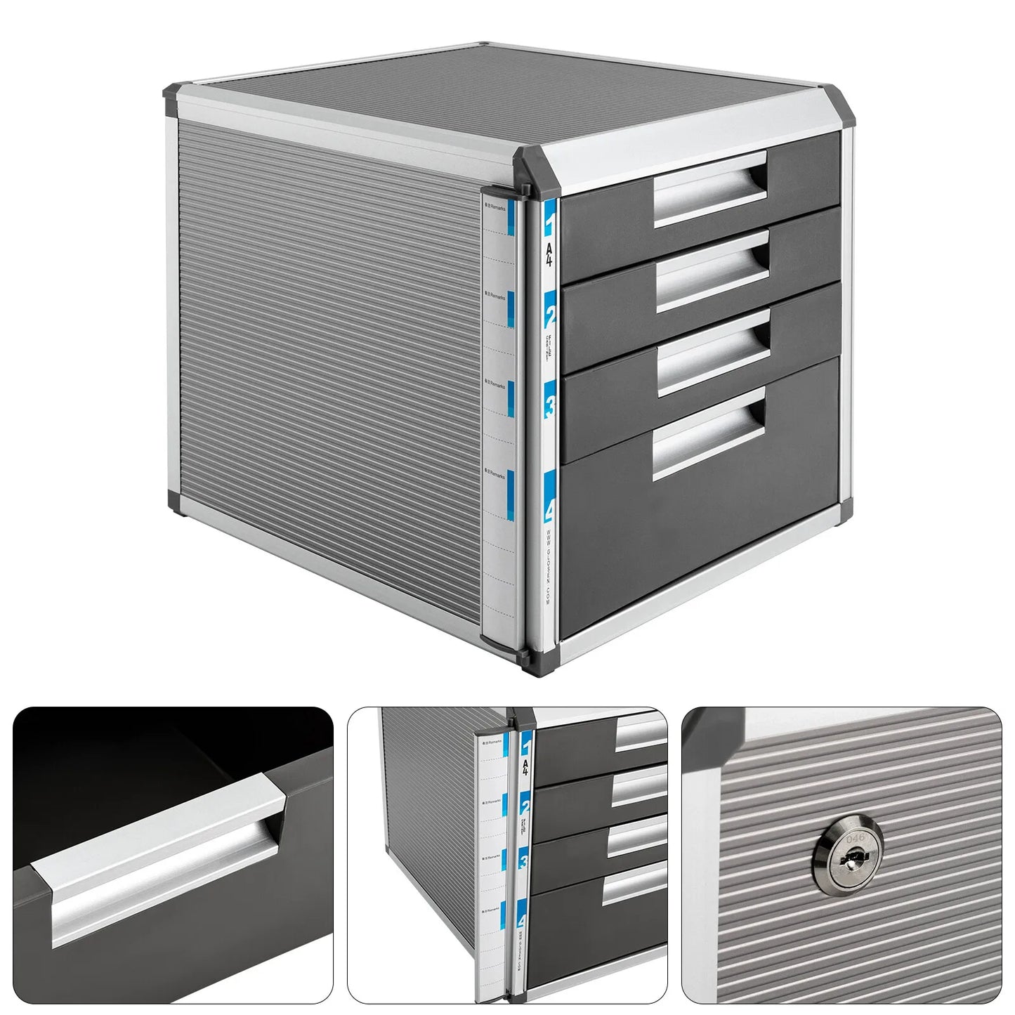 Locking Drawer Cabinet Desk Organizer - Home Office Desktop File Storage Box??