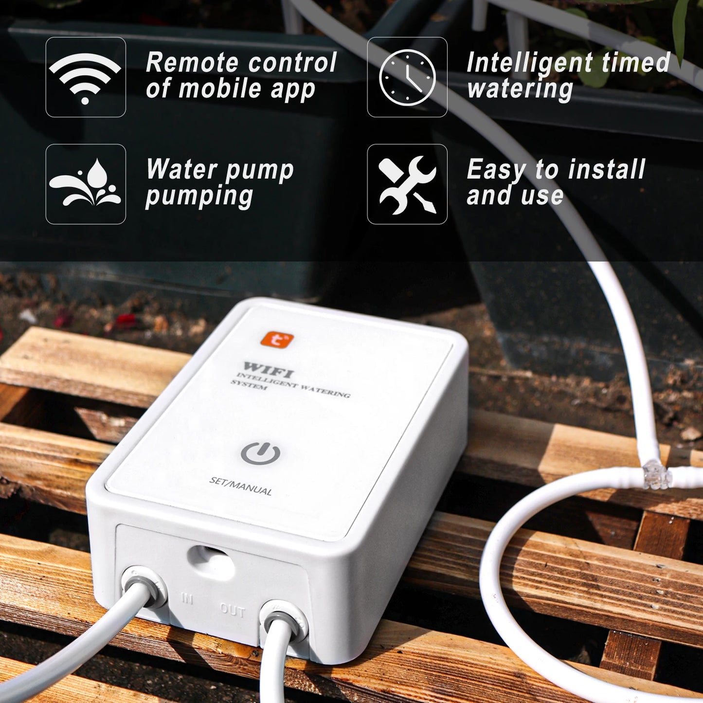Tuya Smart Wifi Garden Control Watering Device Automatic Water Drip Irrigation Watering System Kit WIFI Mobile APP Control