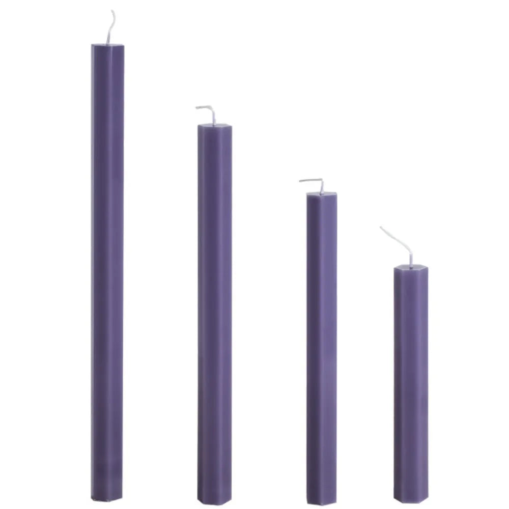 Hexagon Stripe Pole Acrylic Candle Mold Pointed Long Rod Making Set Geometry Candlestick Plastic Mould Home Party Art Decor Gift