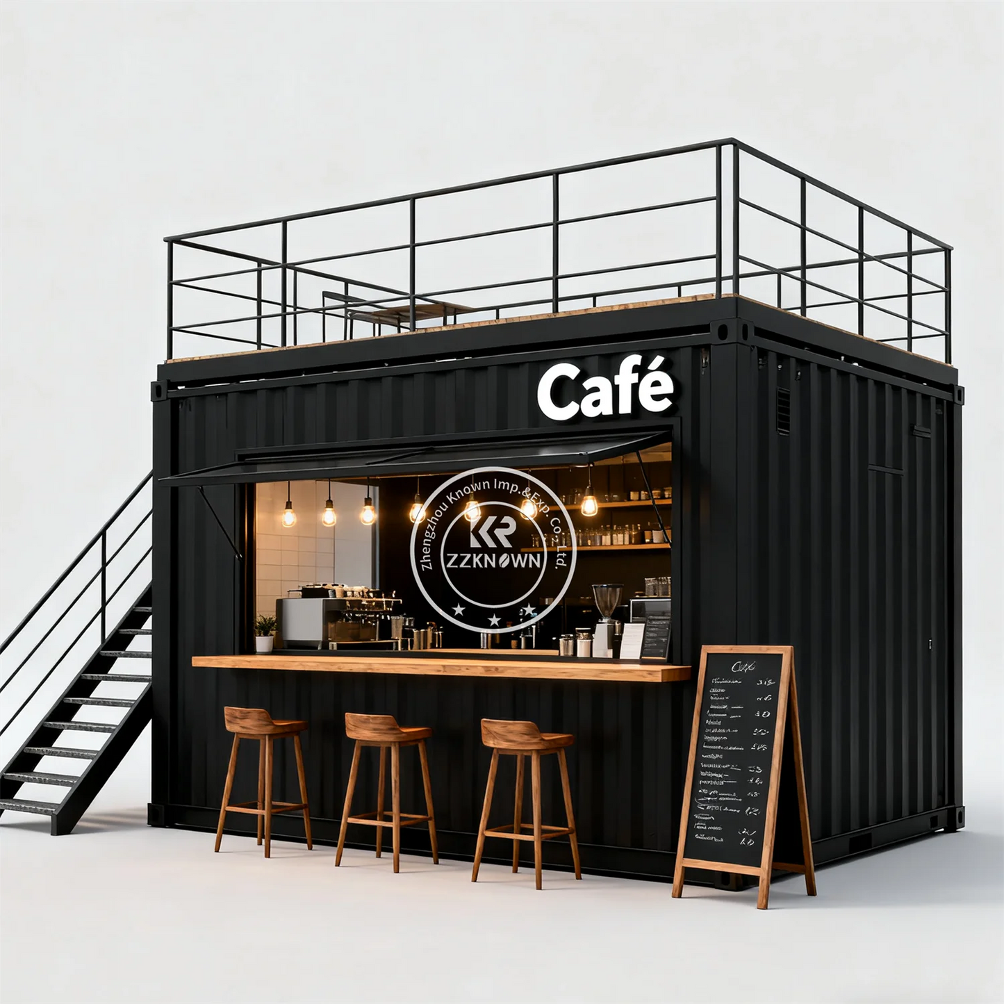 Luxury Mobile Dining Container Cafe Cart Kiosk Prefab Steel Frame House Shipping Commercial Container Restaurant For Sale