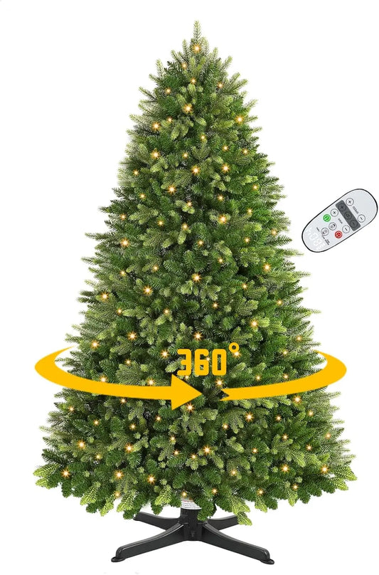 Prelit Classic Spruce Christmas Tree With Remote Control