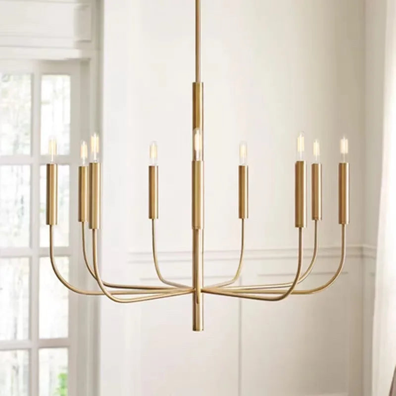 Modern Simple Candle LED Chandeliers Creative Designer Pendant Light Living Dining Room Indoor Decor Ceiling Lamp Factory Outlet
