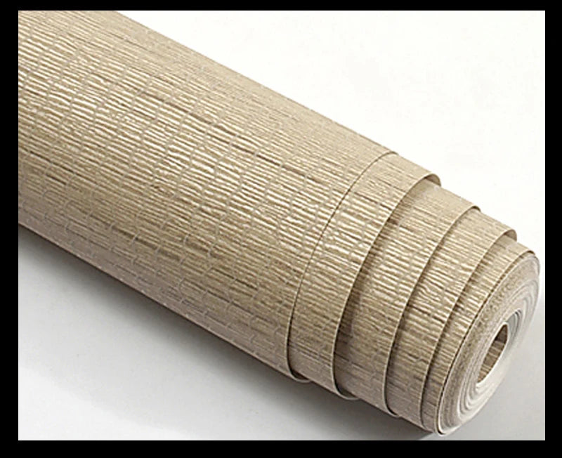 Modern Simple Solid Color Straw Linen Wallpaper Non-woven Grey Wall Paper Roll Living Room Bedroom TV Background Wall Home Decor
