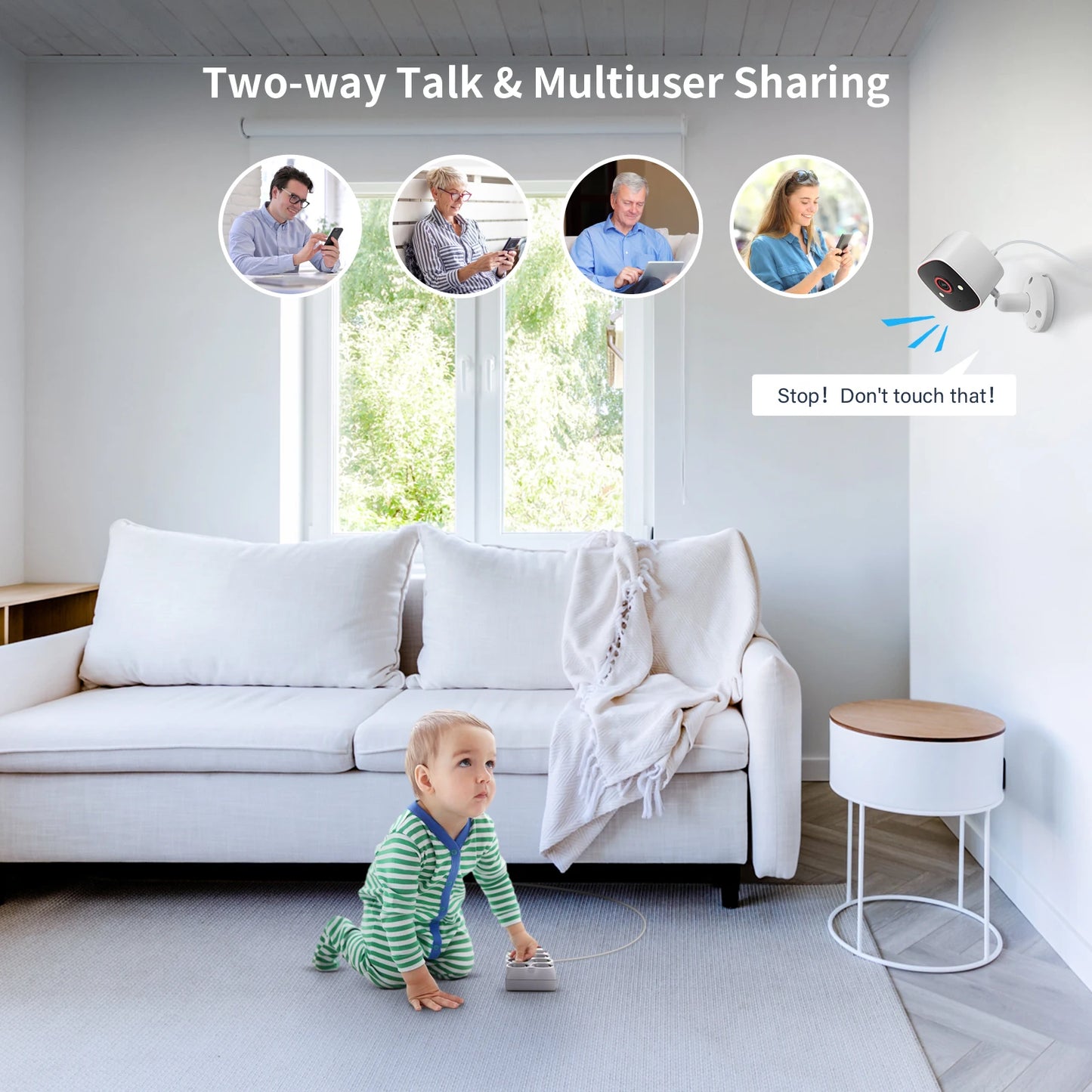 JENNOV 2K HD Wireless Security Camera IP66 Night Vision