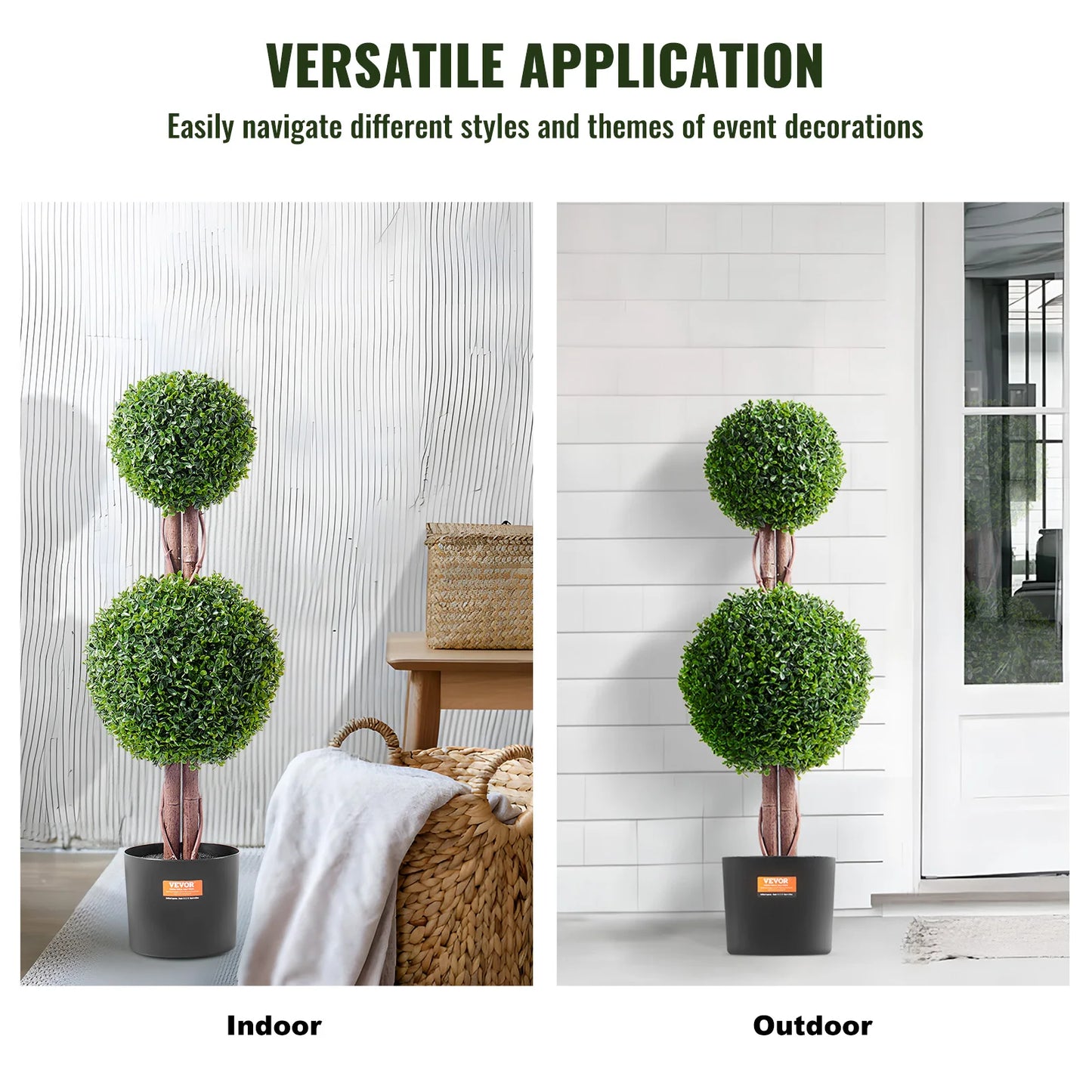 SucceBuy Artificial Boxwood Topiary Tree For Home Decor