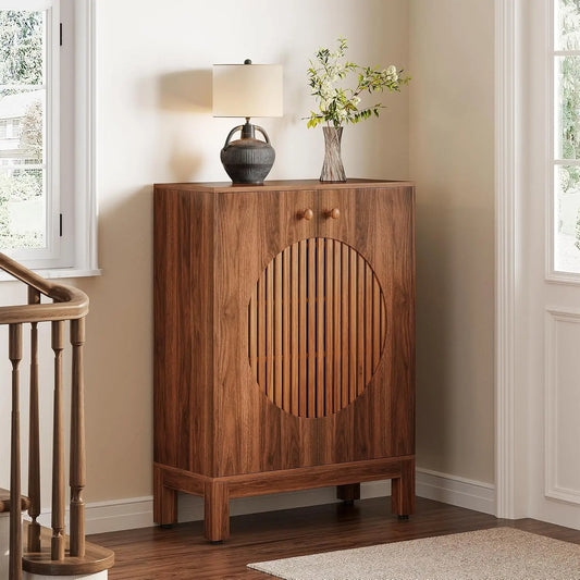 Little Tree 5 Tier Farmhouse Style Shoe Cabinet Organizer