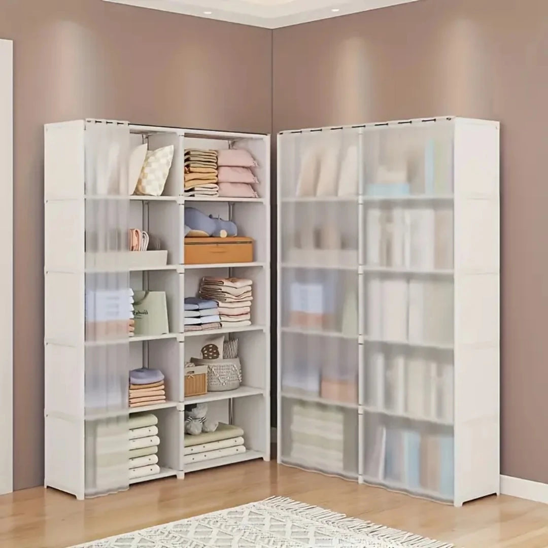 6 Layer Dustproof Wardrobe Closet Organizer High Capacity