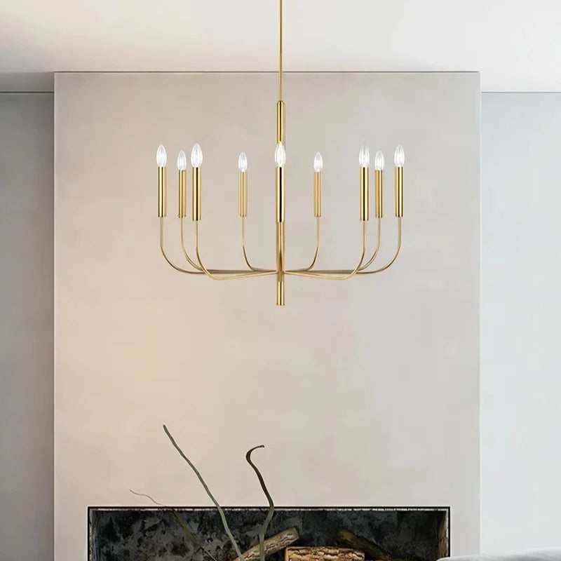 Modern Simple Candle LED Chandeliers Creative Designer Pendant Light Living Dining Room Indoor Decor Ceiling Lamp Factory Outlet