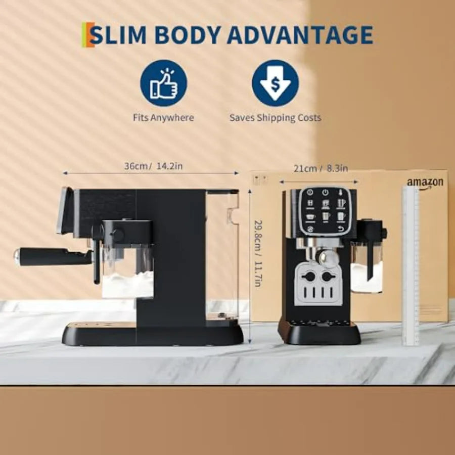 iosn Compact Espresso Machine With Milk Frother And Touchscreen