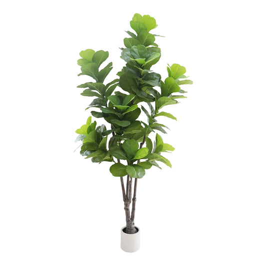 TWISTER Artificial Fiddle Leaf Fig Tree With Pot Indoor Use
