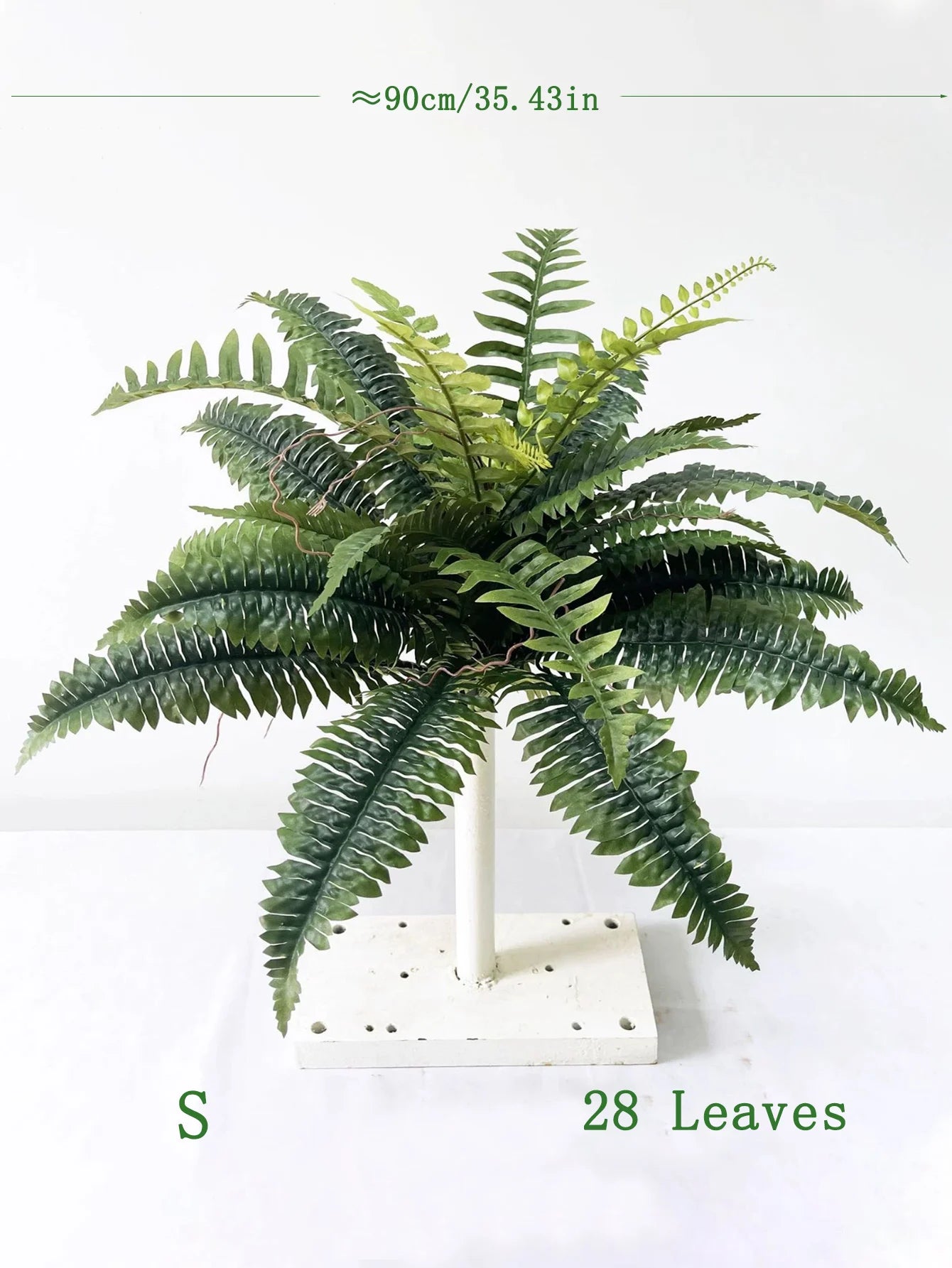 28/58/88 Leaves Artificial Boston Fern Large Hanging Plants Fake Palm Leafs Faux Persian Vines Silk Wall Plants For Home Decor