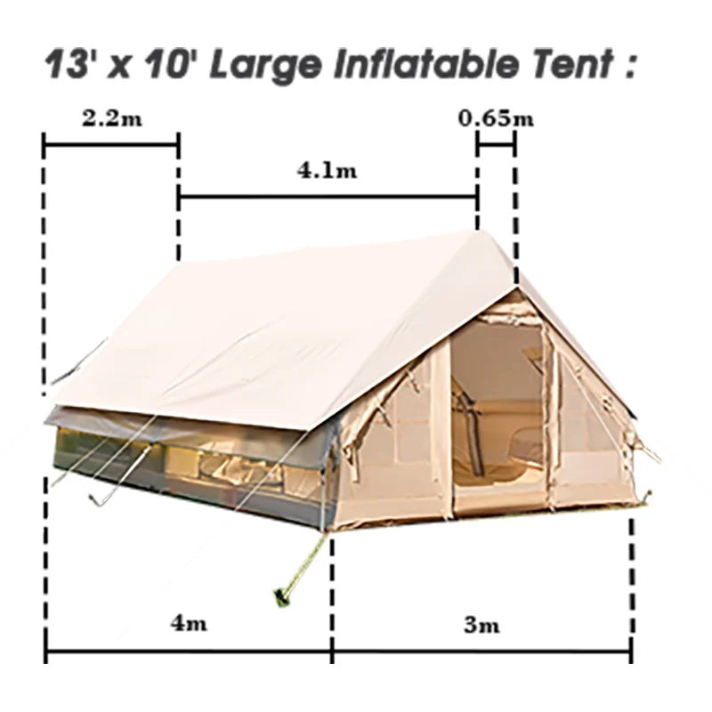 10‘ x 13’ Rainfly Fits for 6-8 People, Waterproof and Ultralight Survival Tent Shelter Awning Sunshade Cloth,Easy Set-Up Camping