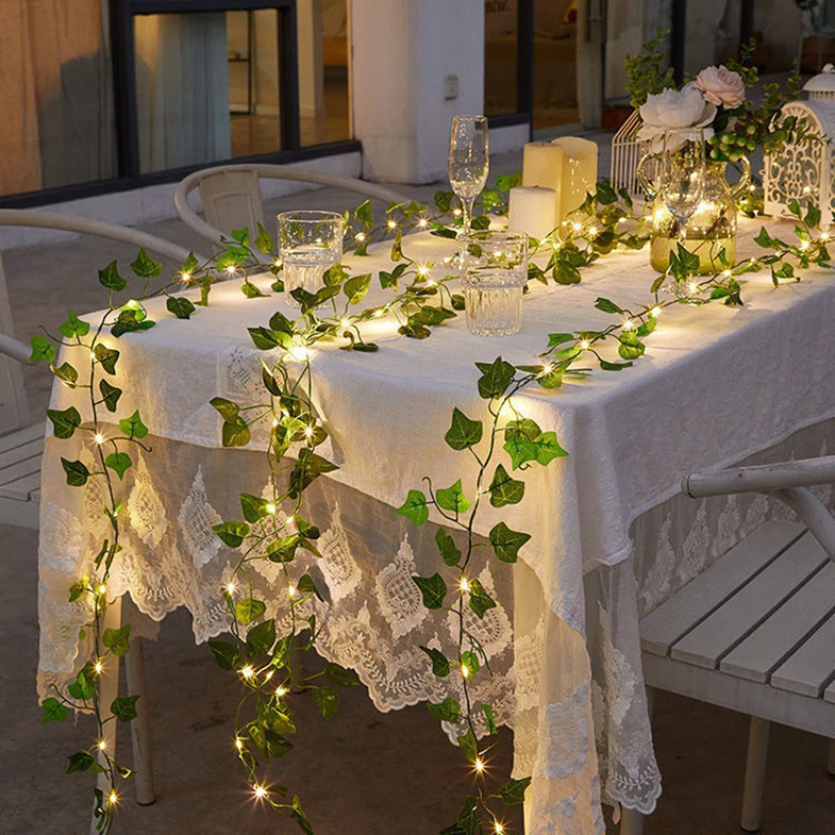 Solar Ivy String Lights for Garden Courtyard Outdoor Decor