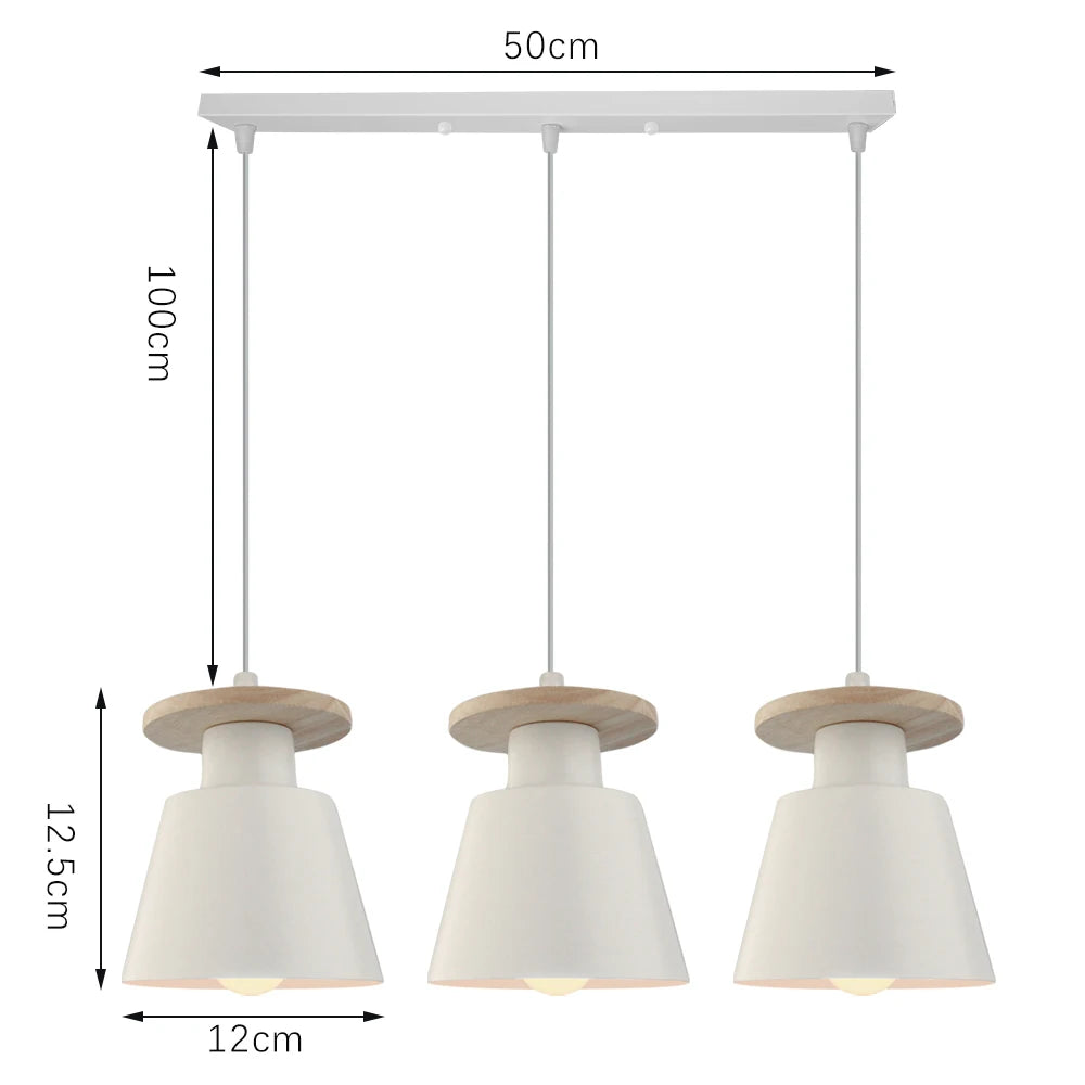 1/3 Heads Modern Living Room Pendant Lamp Art Decor Bar Pendant Light Simple Hanging Lampshade Luminaire for Home Lighting E27