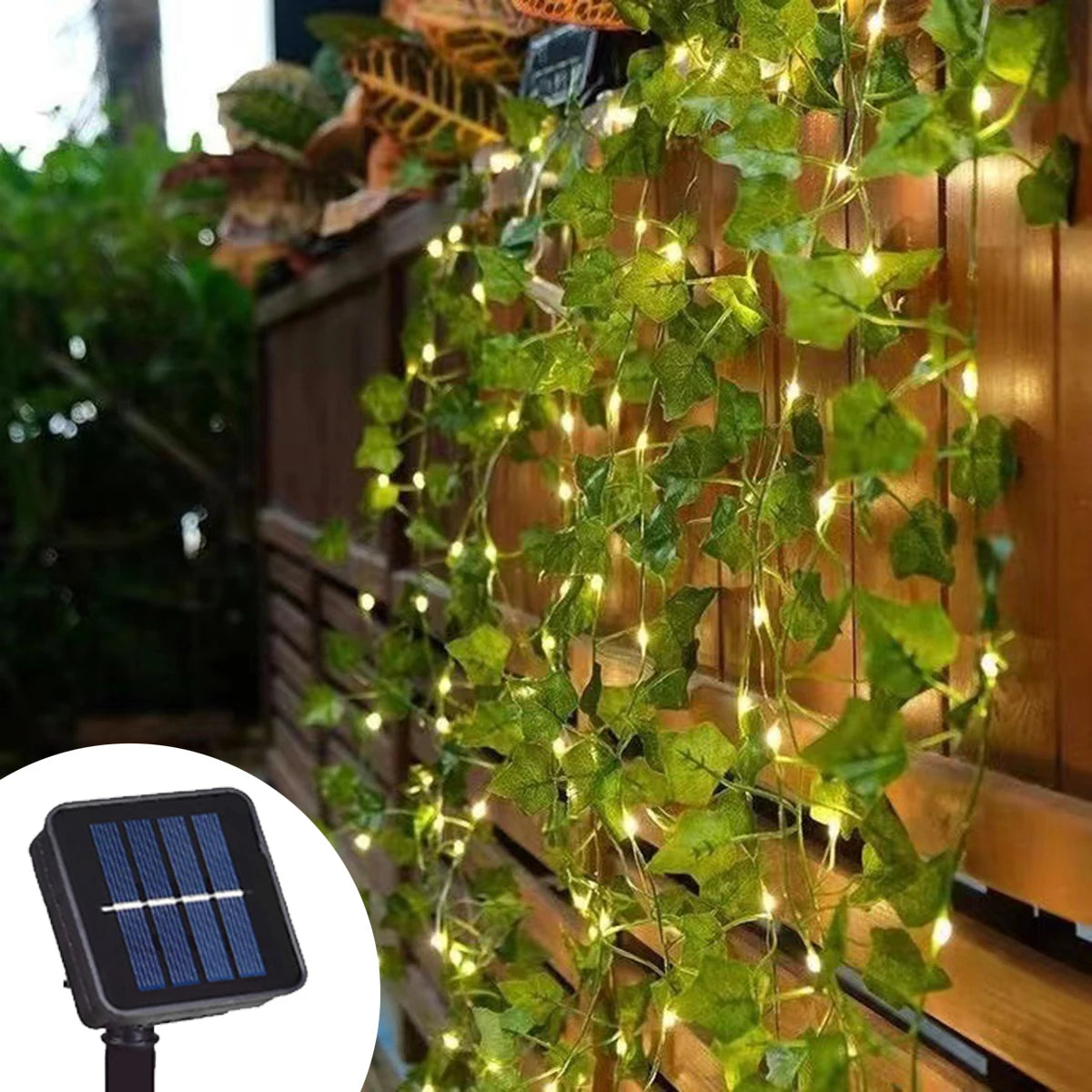 Solar Ivy String Lights for Garden Courtyard Outdoor Decor