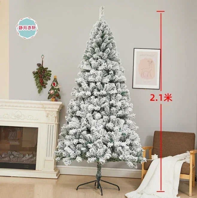 BeauNook-90/120/150/180cm Christmas Tree Decoration Set Christmas Trees Ornaments Snow New Year Party Holiday Outdoor Home Decor