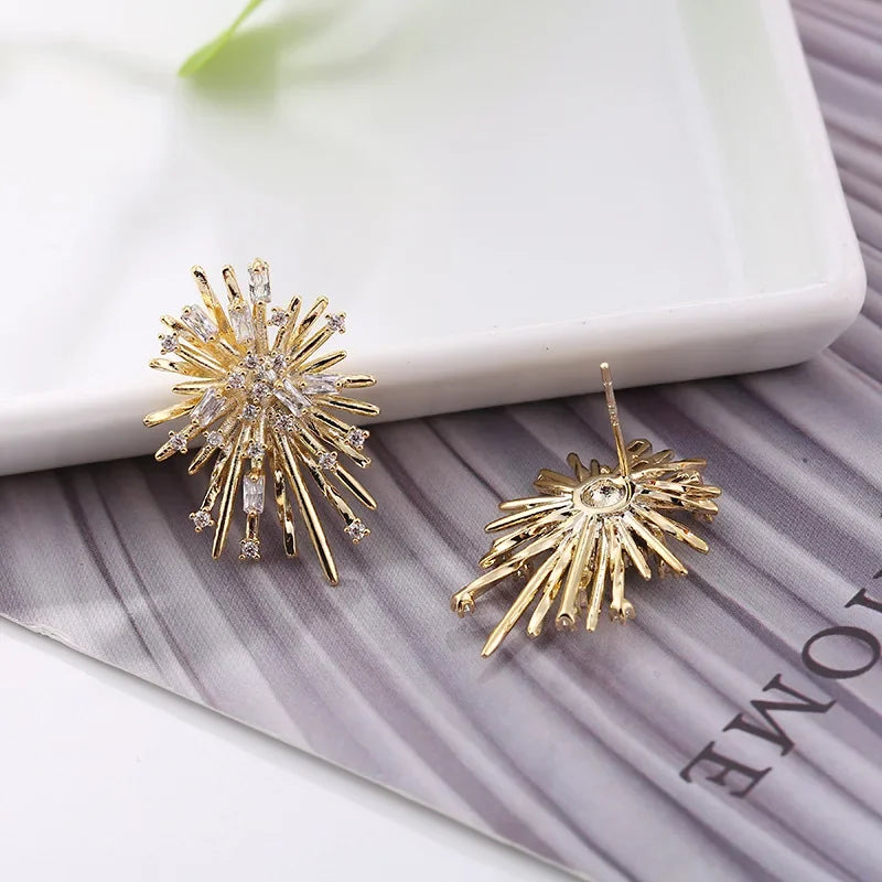 New Designer Kroean Fashion Grateful Earring for Women Trendy Cute S925 Silver Pin Stud Earring Wholesale Jewelry Gift