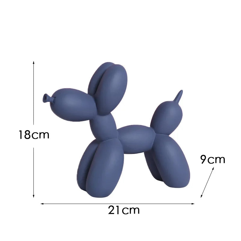 Whimsical Water-Transfer Balloon Dog Sculpture-Dazzling Graffiti Art Decor for Living Room/Entryway,Vibrant TV Stand Centerpiece