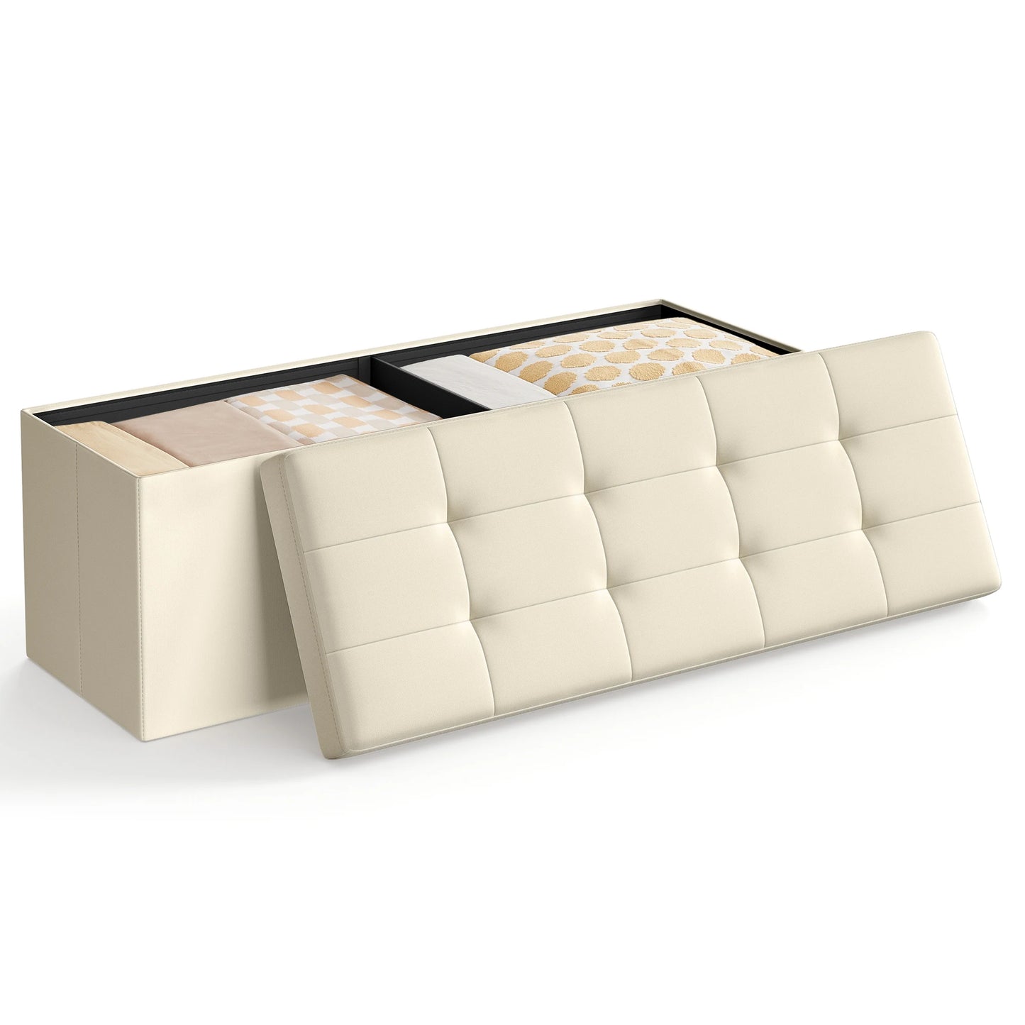 Mazie Collection Folding Storage Ottoman Bench by Songmics
