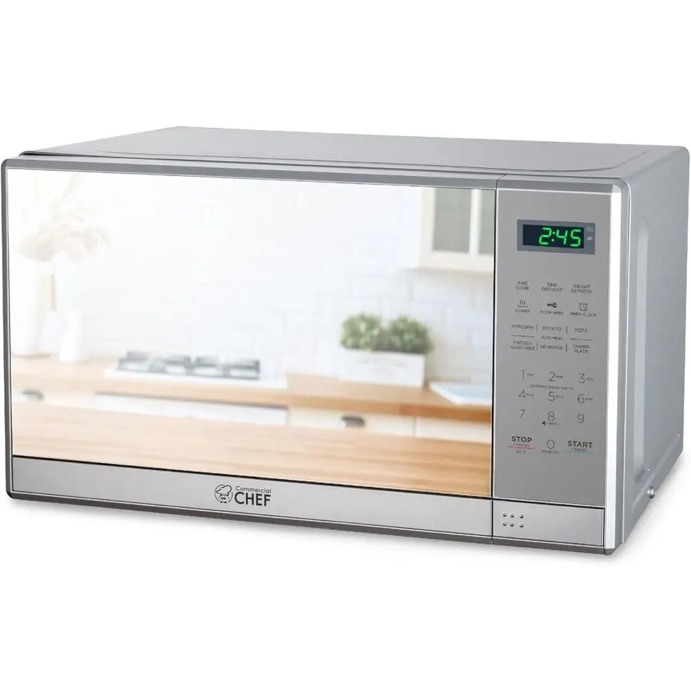 700W 0.7 Cu ft Microwave Oven with 10 Power Levels, Digital Display, Child Safety Lock, Programmable with Push Buttons, Stainles