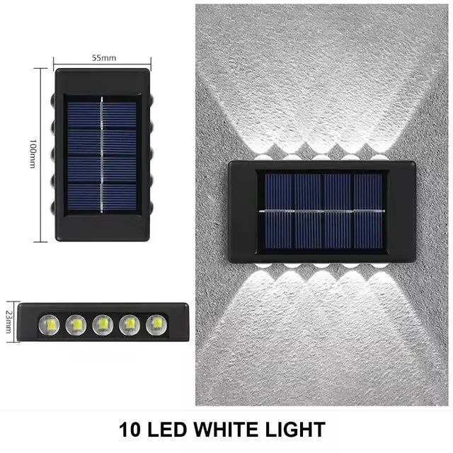 2/4/6 Led Solar Lights Outdoor Waterproof Atmosphere Up And Down Wall Lamp Solar Energy Lighting For Garden Yard Street Decor