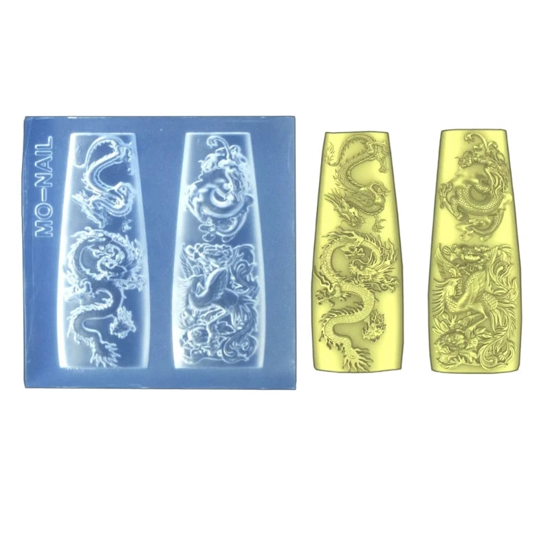 Butterfly- Embossing Silicone Mold Nail Art Carving Mold Suitable for Diy Nail Art Decor Supplies Nail Template Tool