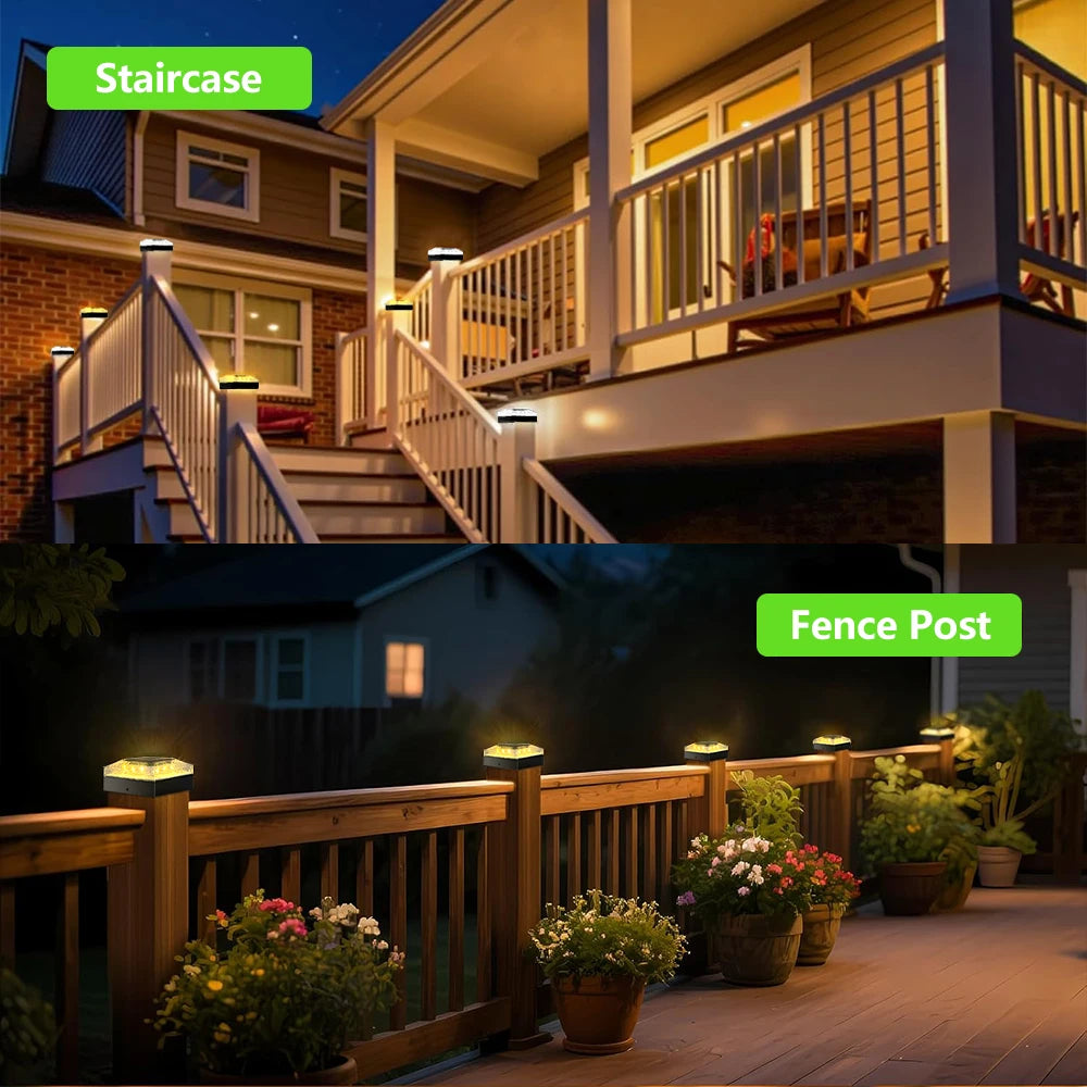 Newstyle Solar Post Cap Lights Outdoor LED Post Light IP65 Waterproof