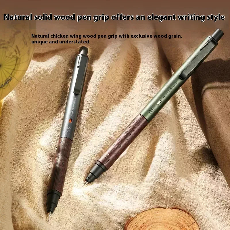 Luxury Japanese Stationery Uni Kuru Toga Mechanical Pencil M5-KW/KH with Wood Grip 0.5MM Automatic Pencil for Back To School