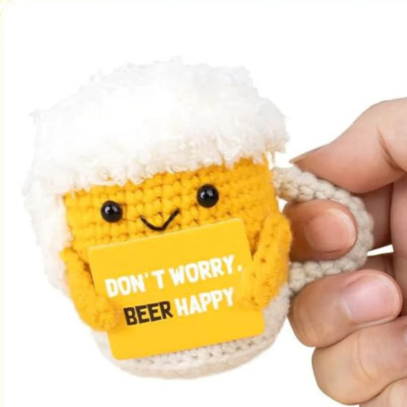 Positive Crochet Animals Christmas Birthday Gifts for Women Men Emotional Mom Dad Daughter Sister Friend Desk Home Fall Decor