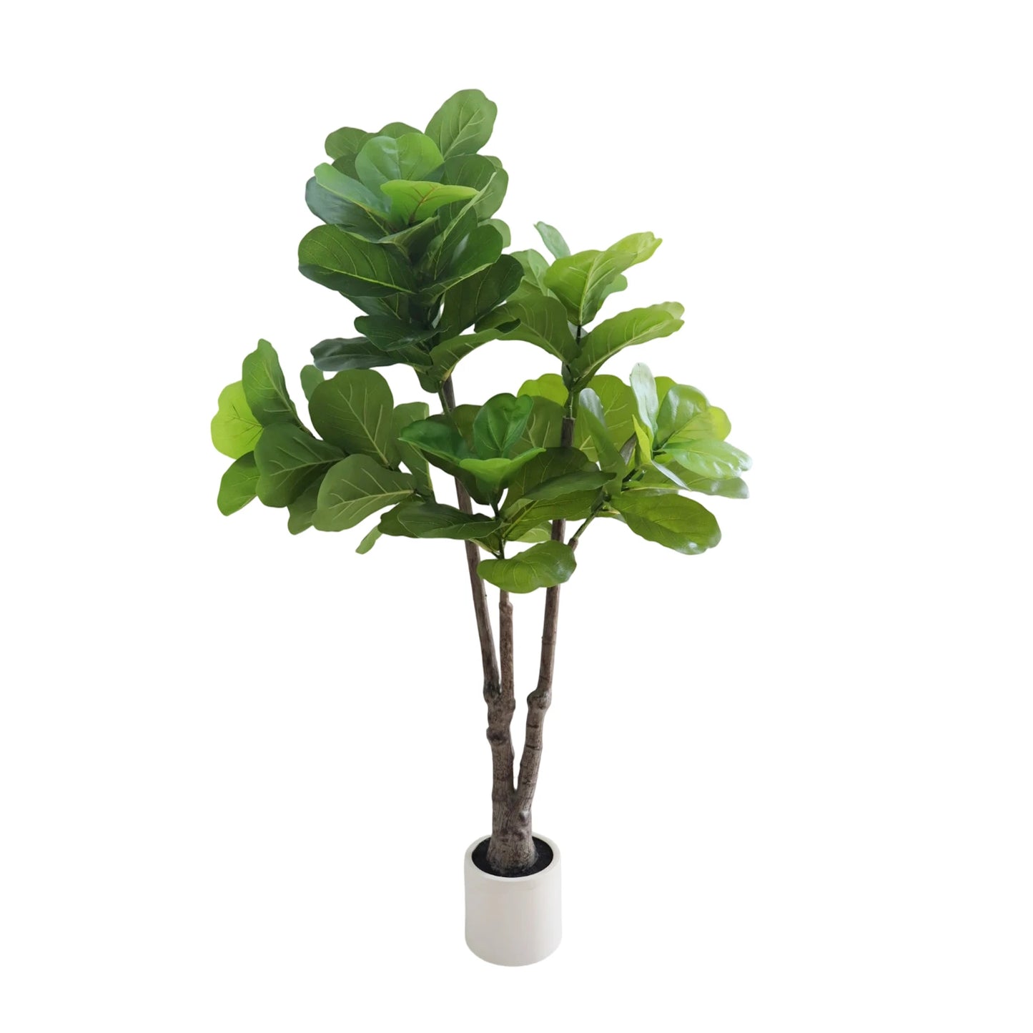 TWISTER.CKCN Artificial Fiddle Leaf Fig Tree With Pot Indoor Outdoor Decor