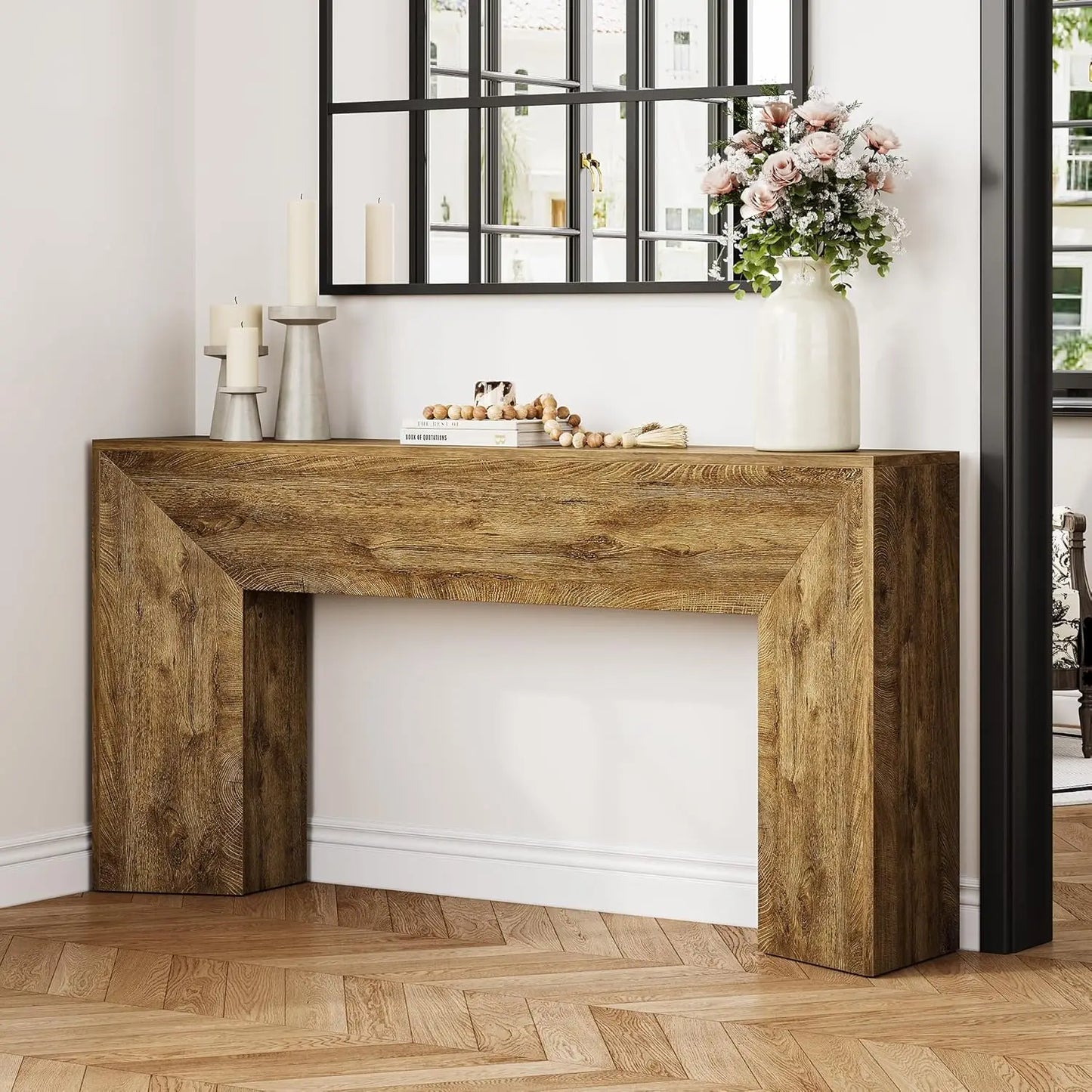 Little Tree Console Table Modern Hallway Foyer Living Room