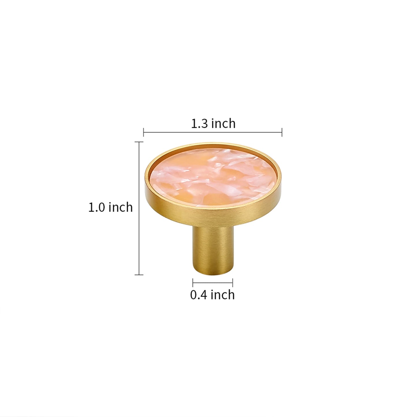 Dooroom Brass Furniture Handles Shell Simple Nordic Pastoral Wardrobe Dresser Knobs Cupboard Cabinet Drawer Round Colorful Pulls