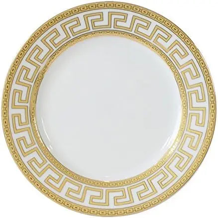 LIEI Vintage Gold Dinnerware Set With Greek Key Pattern