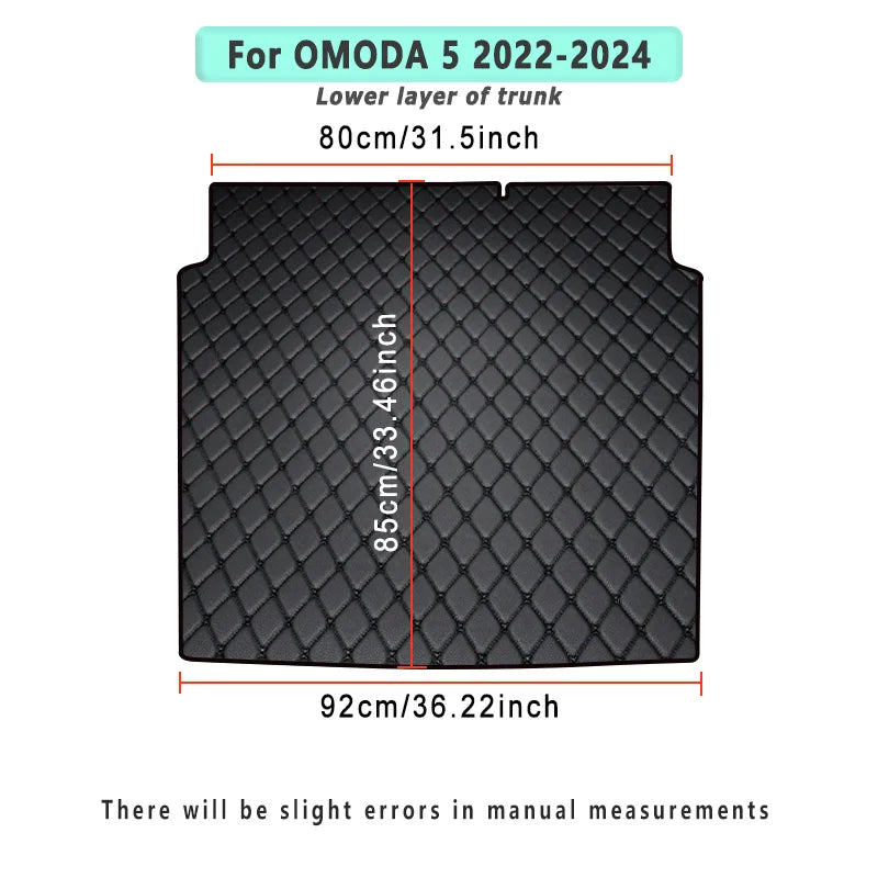 Trunk Carpets Car Mats For Chery OMODA 5 2022 2023 2024 Auto Accessories Covers Automobiles Waterproof Rear Back Rugs Products