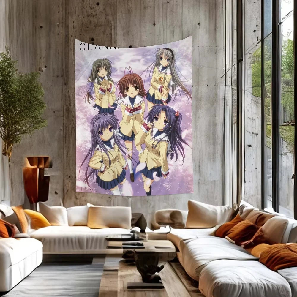 Clannad After Story Wall Tapestry For Living Room Home Dorm Decor Wall Art Decor Backdrop Cloth Sofa Blanket Decoration Tapestry