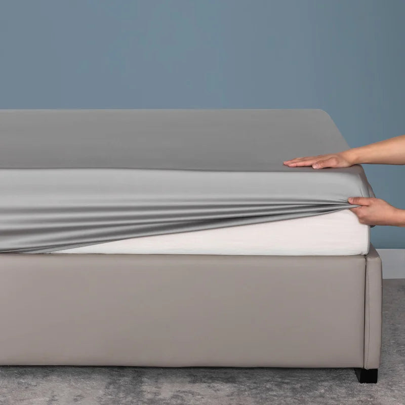 High Quality Bed Fitted Sheet 100% Bamboo Mattress Cover with Elastic Band Double King Queen Size Bed Sheet 90/120/200 Fit Sheet
