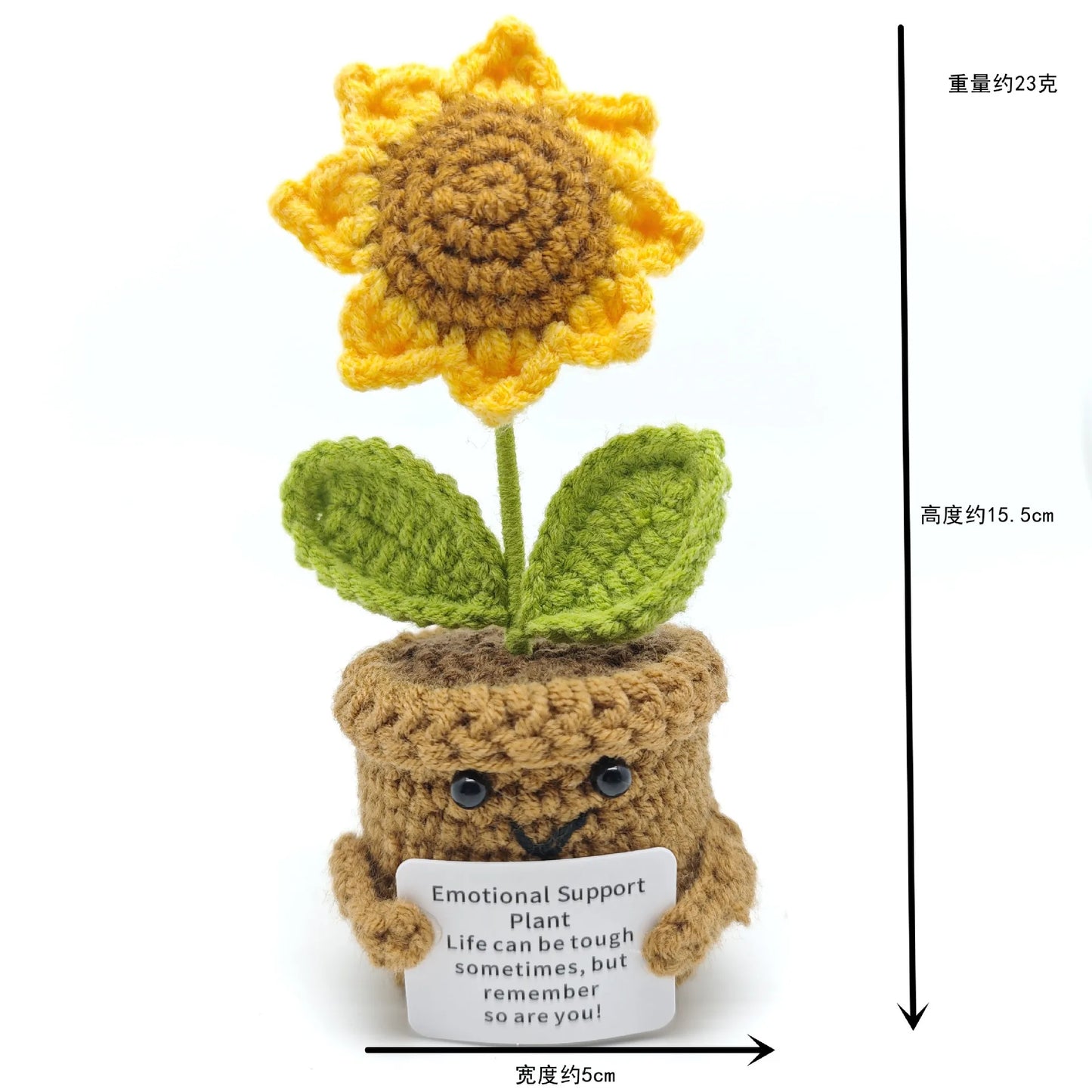 Positive Crochet Animals Christmas Birthday Gifts for Women Men Emotional Mom Dad Daughter Sister Friend Desk Home Fall Decor