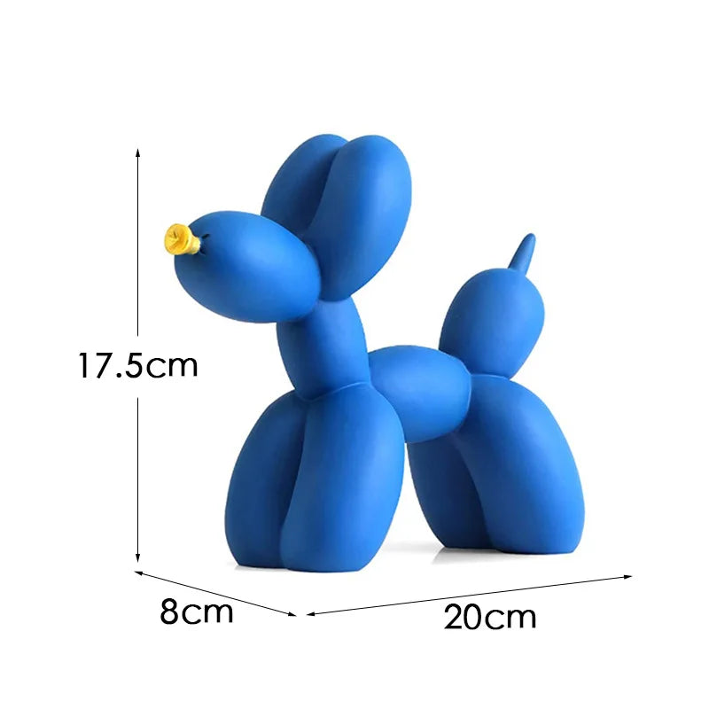 Whimsical Water-Transfer Balloon Dog Sculpture-Dazzling Graffiti Art Decor for Living Room/Entryway,Vibrant TV Stand Centerpiece