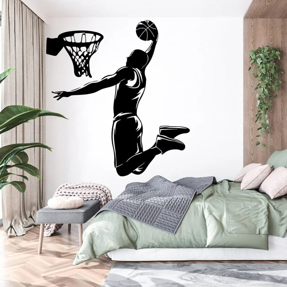 Basketball Wall Decals Basketball Wall Art Decor Basketball Wall stickers for Kids Room Decor stickers Vinyl Sport Decal S013