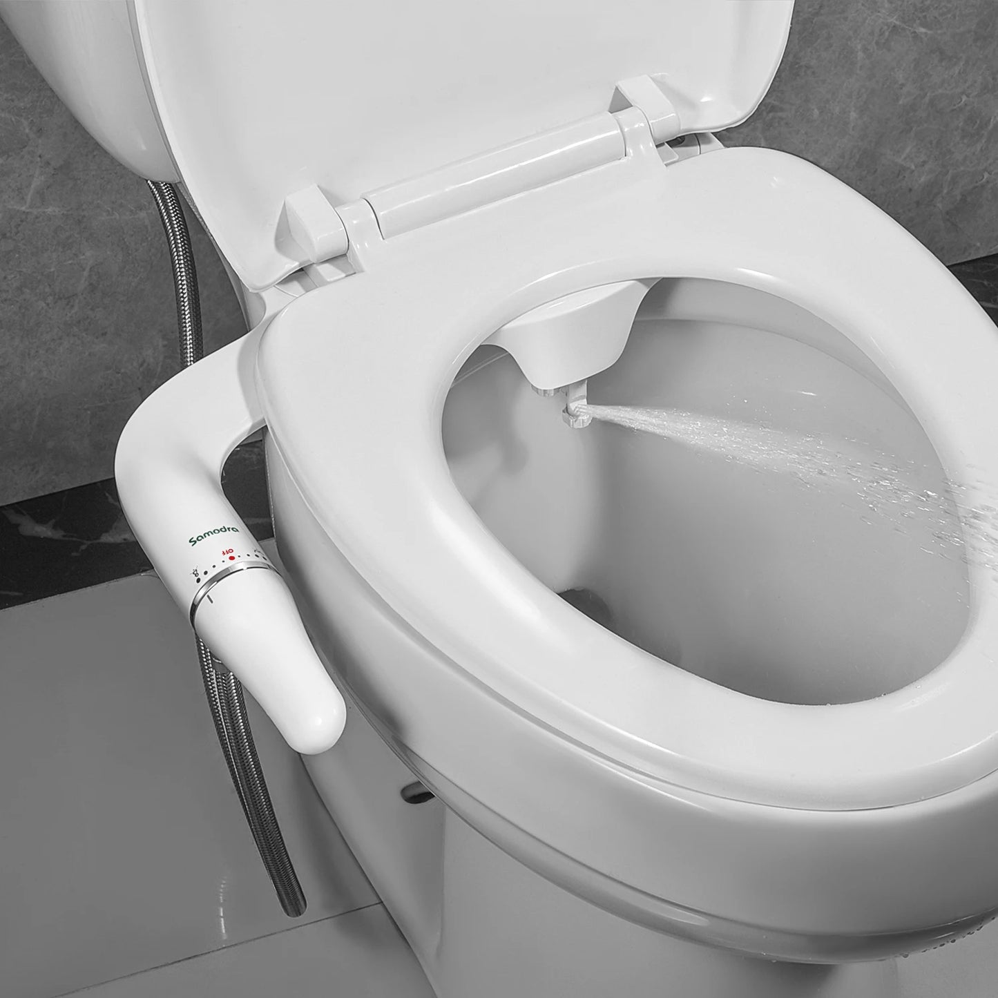 SAMODRA Slim Bidet Seat Attachment Adjustable Pressure